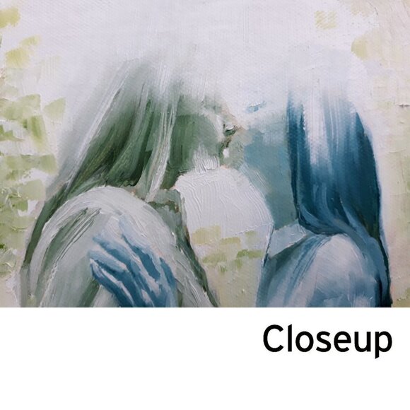 "Limerence" Original Oil Painting on Canvas Size: 10" W x 10" H x 0.8" D - Picture 4 of 4